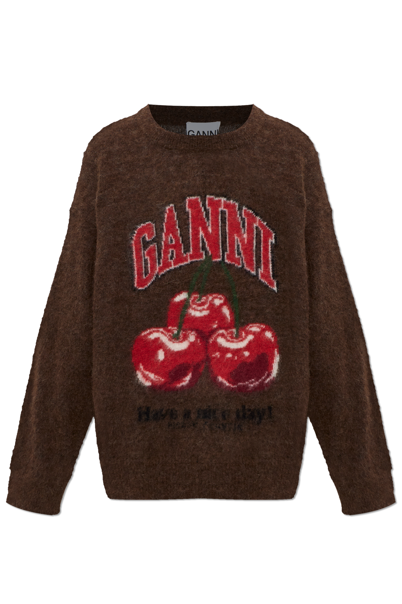 Ganni Oversized sweater with logo | Women's | Vitkac